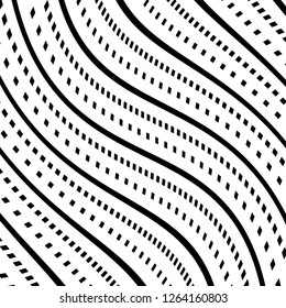 Abstract Vector Background of Waves, Line Stripes Irregular Wave Background, Abstract Minimal Design, Stylized Flowing Water 3d Illusion, Graphic Line Art