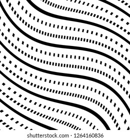 Abstract Vector Background of Waves, Line Stripes Irregular Wave Background, Abstract Minimal Design, Stylized Flowing Water 3d Illusion, Graphic Line Art