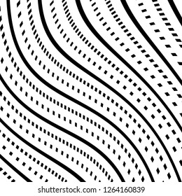 Abstract Vector Background of Waves, Line Stripes Irregular Wave Background, Abstract Minimal Design, Stylized Flowing Water 3d Illusion, Graphic Line Art