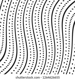 Abstract Vector Background of Waves, Line Stripes Irregular Wave Background, Abstract Minimal Design, Stylized Flowing Water 3d Illusion, Graphic Line Art
