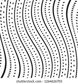 Abstract Vector Background of Waves, Line Stripes Irregular Wave Background, Abstract Minimal Design, Stylized Flowing Water 3d Illusion, Graphic Line Art