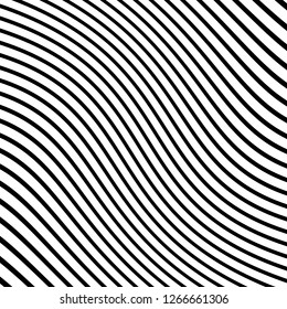 Abstract Vector Background of Waves, Line Stripes Irregular Wave Background, Abstract Minimal Design, Stylized Flowing Water 3d Illusion, Graphic Line Art