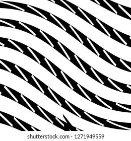 Abstracte vectorachtergrond van golven, lijnstrepen Onregelmatige golfachtergrond, Abstract Minimal Design, gestileerde stromende water 3D-illusie, grafische lijnkunst