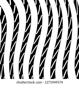 Abstract Vector Background of Waves, Line Stripes Irregular Wave Background, Abstract Minimal Design, Stylized Flowing Water 3d Illusion, Graphic Line Art
