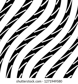 Abstract Vector Background of Waves, Line Stripes Irregular Wave Background, Abstract Minimal Design, Stylized Flowing Water 3d Illusion, Graphic Line Art