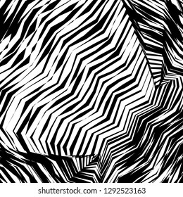 Abstract Vector Background of Waves, Line Stripes Irregular Wave Background, Abstract Minimal Design, Stylized Flowing Water 3d Illusion, Graphic Line Art