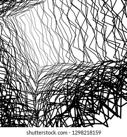Abstract Vector Background of Waves, Line Stripes Irregular Wave Background, Abstract Minimal Design, Stylized Flowing Water 3d Illusion, Graphic Line Art