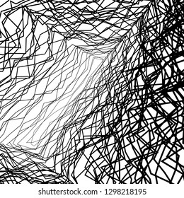 Abstract Vector Background of Waves, Line Stripes Irregular Wave Background, Abstract Minimal Design, Stylized Flowing Water 3d Illusion, Graphic Line Art