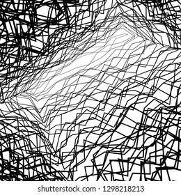 Abstract Vector Background of Waves, Line Stripes Irregular Wave Background, Abstract Minimal Design, Stylized Flowing Water 3d Illusion, Graphic Line Art