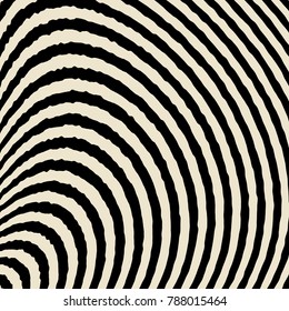 Abstract Vector Background of Waves,  Optical Illusion, Black and White Line Art, Wave Icon, Optical Art Background, Wave Design, Abstract Lines, Modern Striped Background