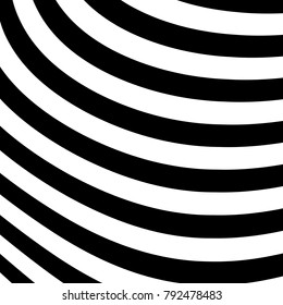 Abstract Vector Background of Waves,  Optical Illusion, Black and White Line Art, Wave Icon, Optical Art Background, Wave Design, Abstract Lines, Modern Striped Background, Zebra Stripes
