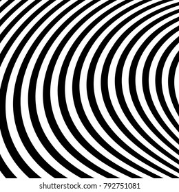 Abstract Vector Background of Waves,  Optical Illusion, Black and White Line Art, Wave Icon, Optical Art Background, Wave Design, Abstract Lines, Modern Striped Background, Zebra Stripes