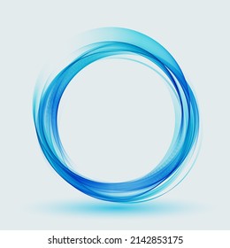 Abstract vector background wavy blue circle. Circle lines. Blue circles. Abstract circles waves. Circle frame.