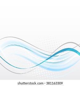 Abstract vector background with wavy composition, halftone effect and place for your text or creative editing.