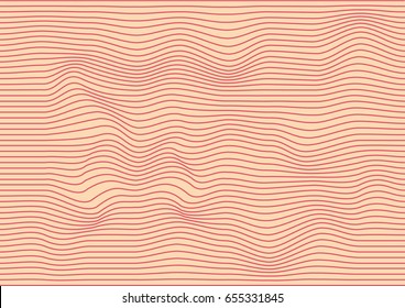 Abstract vector background with wavy light lines.