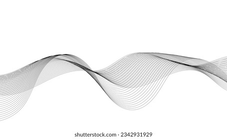 Abstract vector background. Wavy lines. 