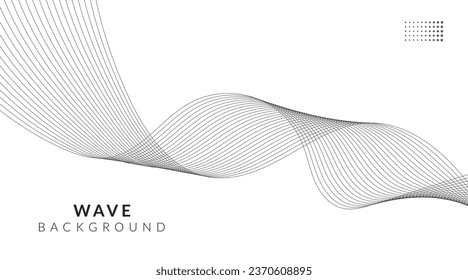 Abstract vector background with wavy lines.