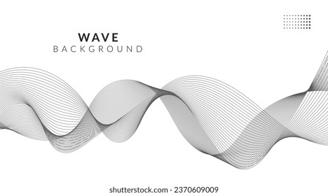 Abstract vector background with wavy lines.