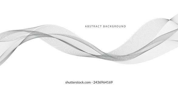 Abstract vector background with wavy lines. Set of waves. EPS10