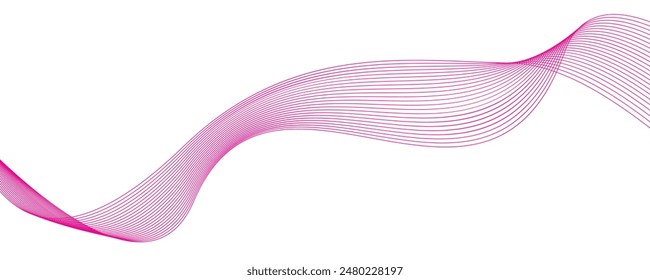 Abstract vector background with wavy lines. lines vector illustration. Curved wave. Modern flowing wavy lines. Futuristic technology concept. Suit for banner, poster, cover, brochure, flyer, website
