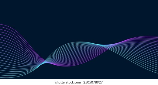 Abstract vector background with wavy lines.