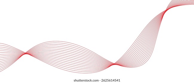 Abstract vector background with wavy lines.	