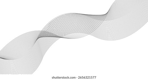 Vetor de fundo abstrato com linhas onduladas