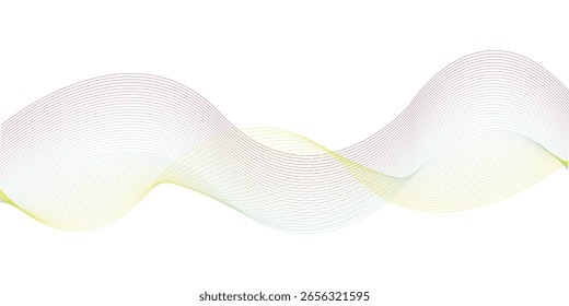 Abstract vector background with wavy lines