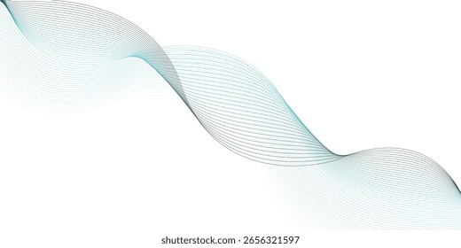Abstract vector background with wavy lines