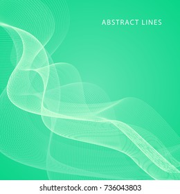 Abstract vector background with wavy lines