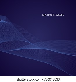 Abstract vector background with wavy lines