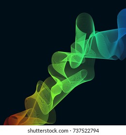 Abstract vector background with wavy lines