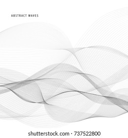 Abstract vector background with wavy lines