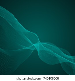 Abstract vector background with wavy lines