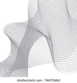 Abstract vector background with wavy lines graphic elements to place text