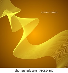 Abstract vector background with wavy lines