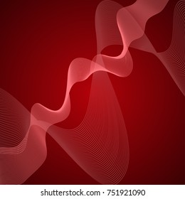 Abstract vector background with wavy lines graphic elements to place text