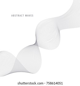 Abstract vector background with wavy lines