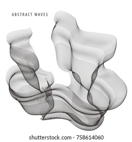 Abstract vector background with wavy lines