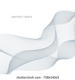 Abstract vector background with wavy lines