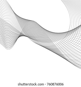 Abstract vector background with wavy lines