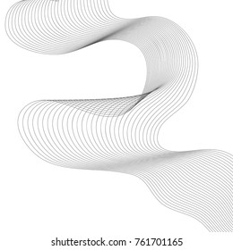 Abstract vector background with wavy lines graphic elements to place text
