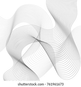 Abstract vector background with wavy lines
