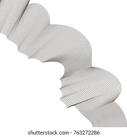 Abstract vector background with wavy lines