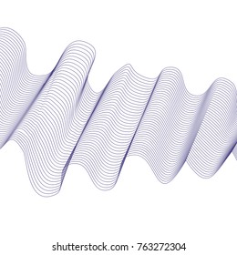 Abstract vector background with wavy lines