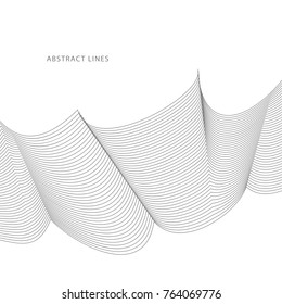 Abstract vector background with wavy lines