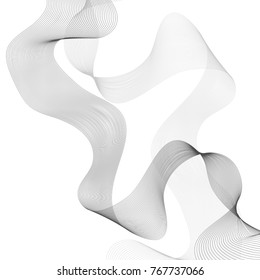 Abstract vector background with wavy lines