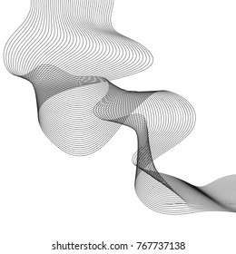 Abstract vector background with wavy lines