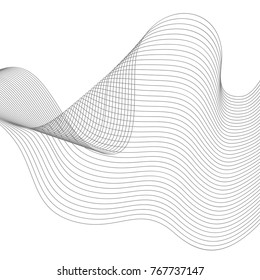 Abstract vector background with wavy lines