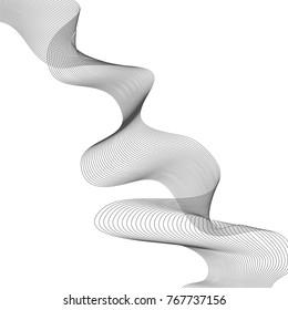 Abstract vector background with wavy lines